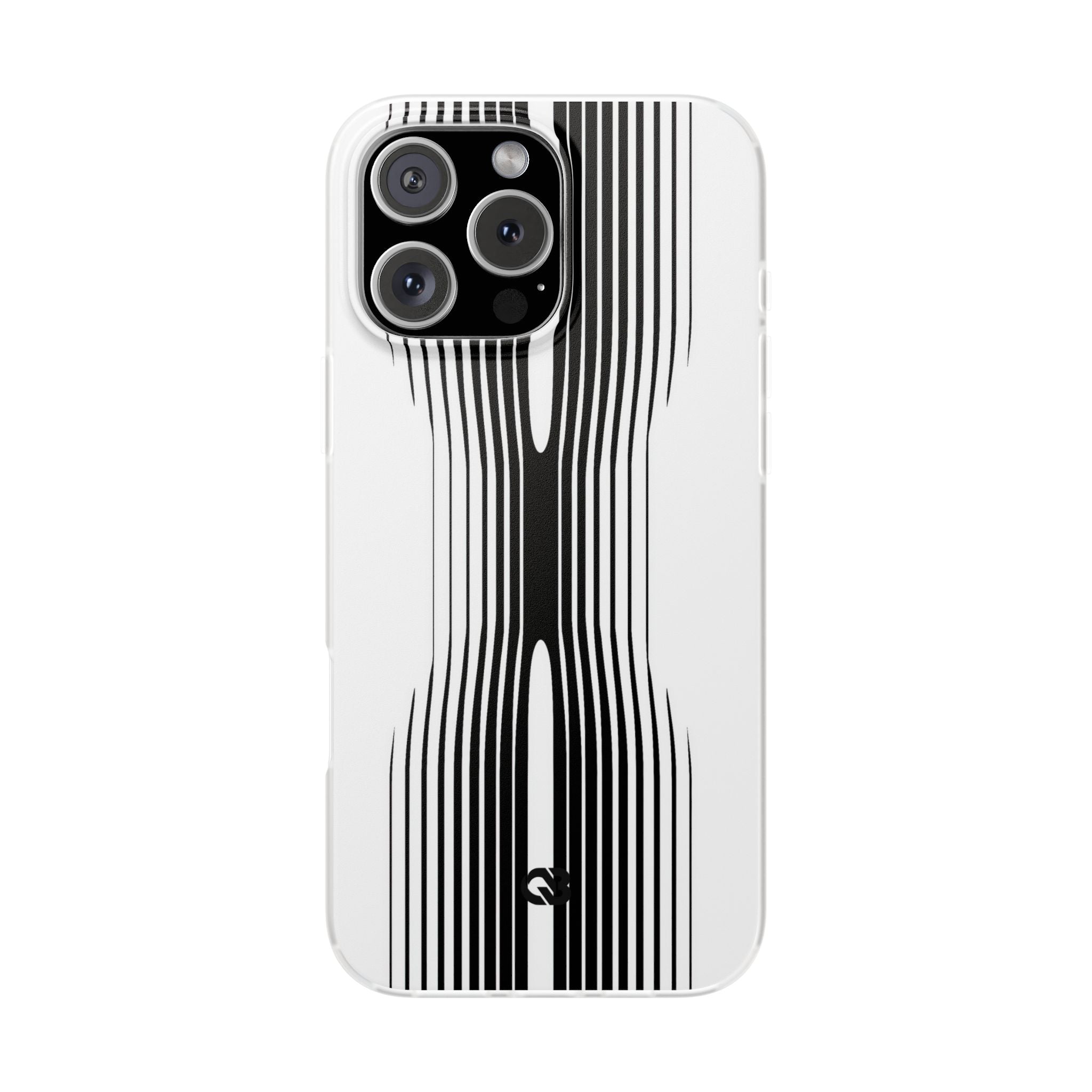 White Lite Phone Case for iPhone - Kinetic Mono Distortion