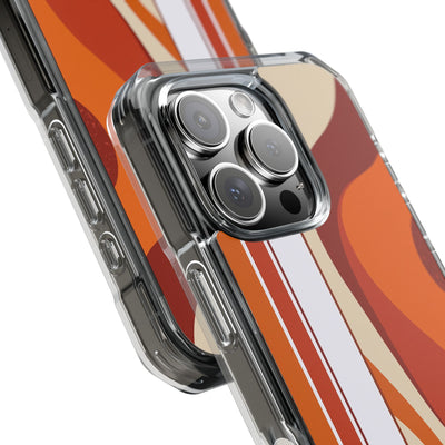 Orange Impact MagSafe Phone Case for iPhone - Terracotta Metro Line