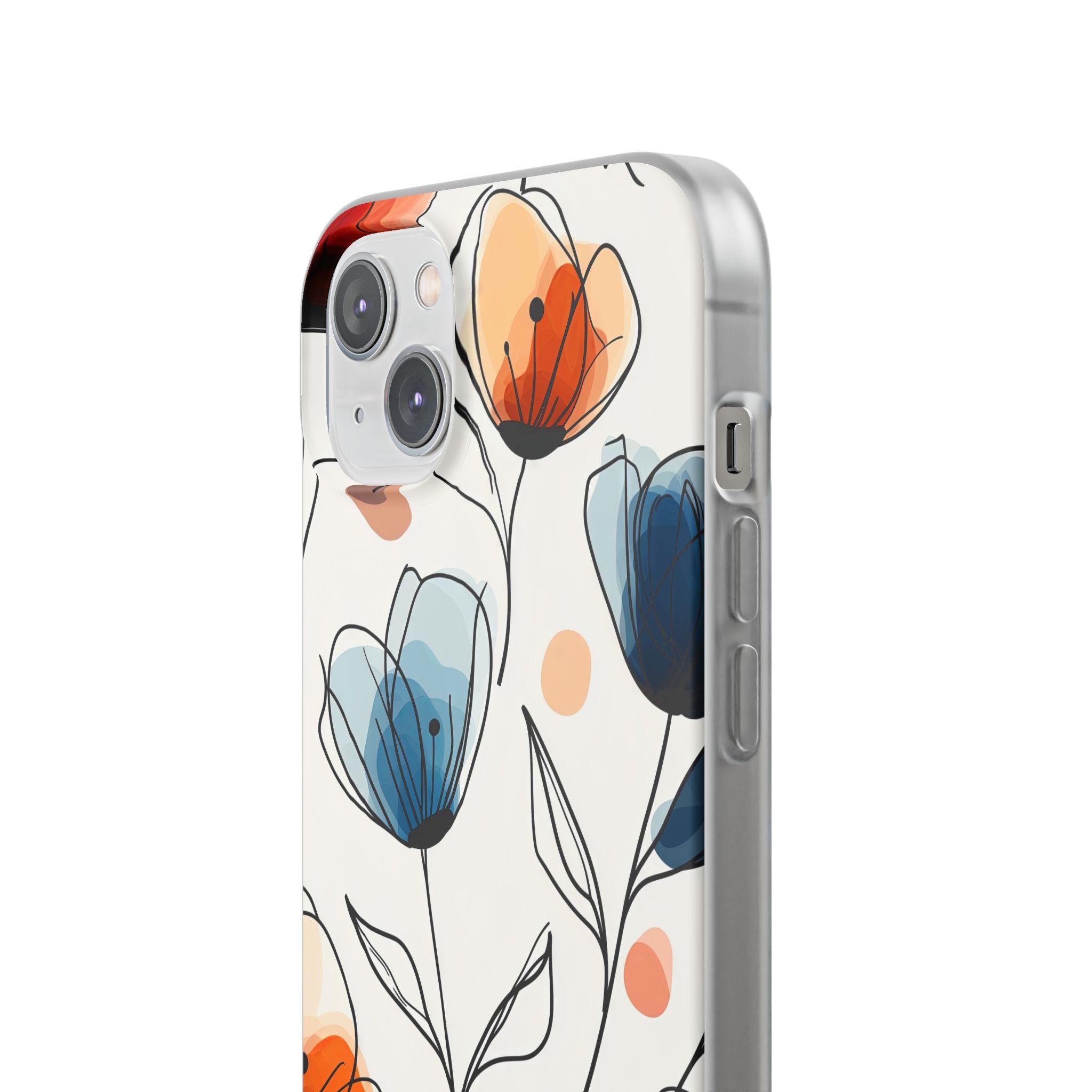 Ink Watercolor Tulips · Soft Handyhülle für iPhone