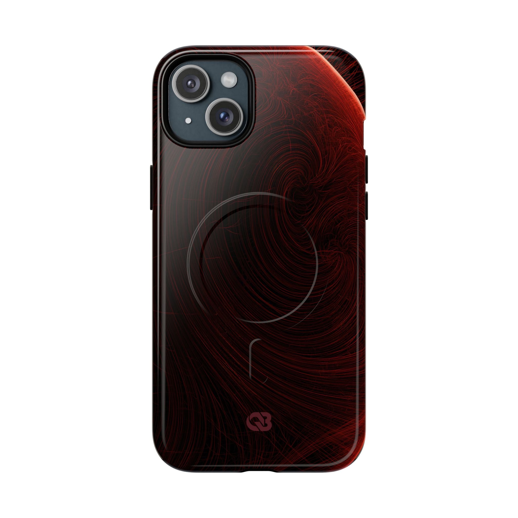Red Tough 2.0 Magsafe Phone Case for iPhone - Crimson Flare Flux