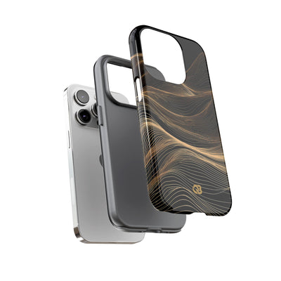 Gilded Ridge Lines · Tough Phone Case for iPhone · Black