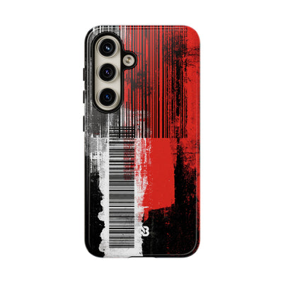 Distorted Barcode · Tough Phone Case for Samsung · Black
