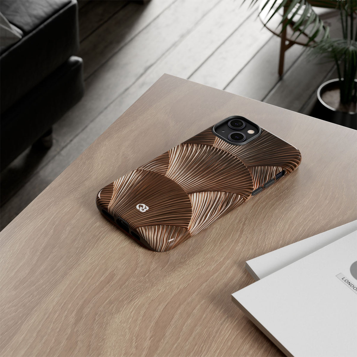 Rose Gilded Fan · Tough Phone Case for iPhone · Gold