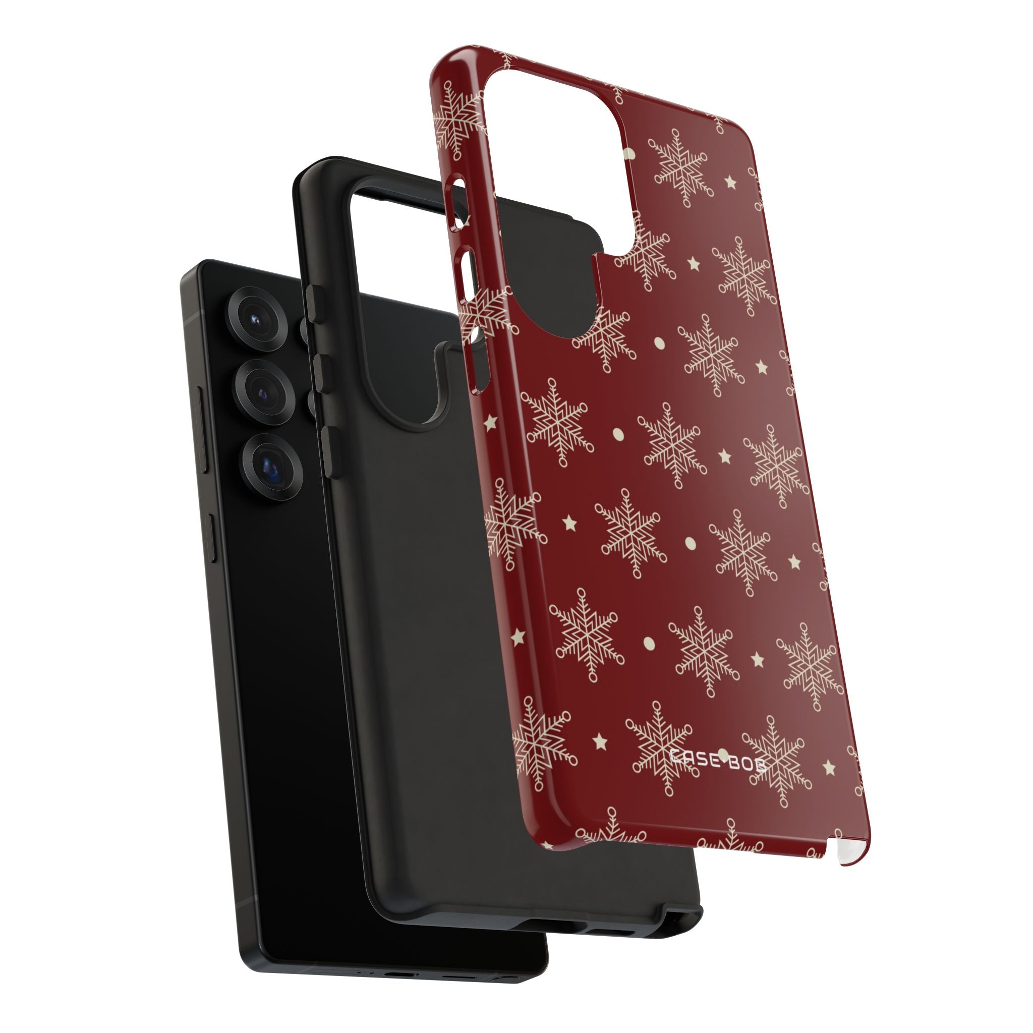 Cream Schneeflocke Crimson Samsung S25 Ultra Case - Tough