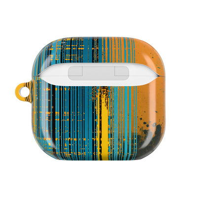 Cyber Glitch Stream · Hard Case for AirPods & AirPods Pro · Teal