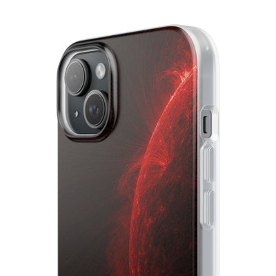 Red Lite Phone Case for iPhone - Solar Crimson Flare