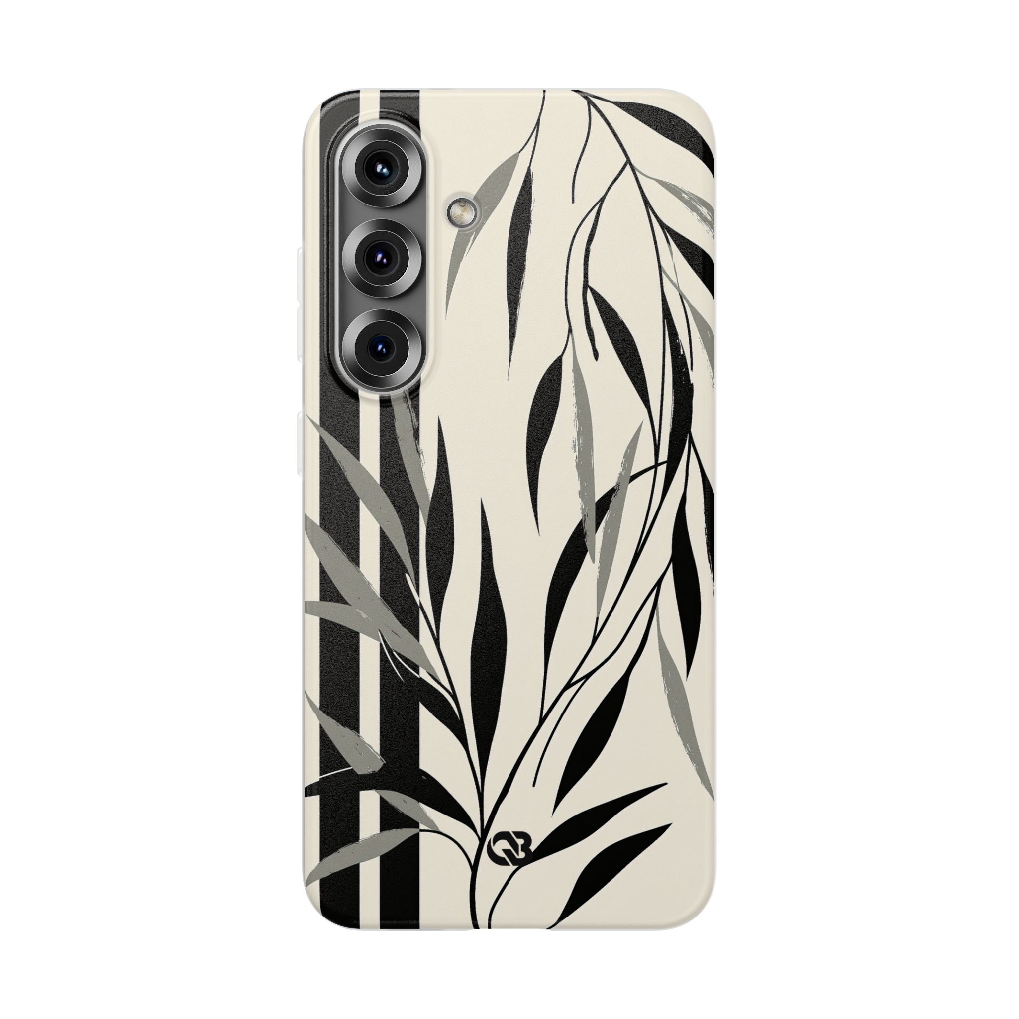 Beige Lite Phone Case for Samsung - Soot Leaf Sketch