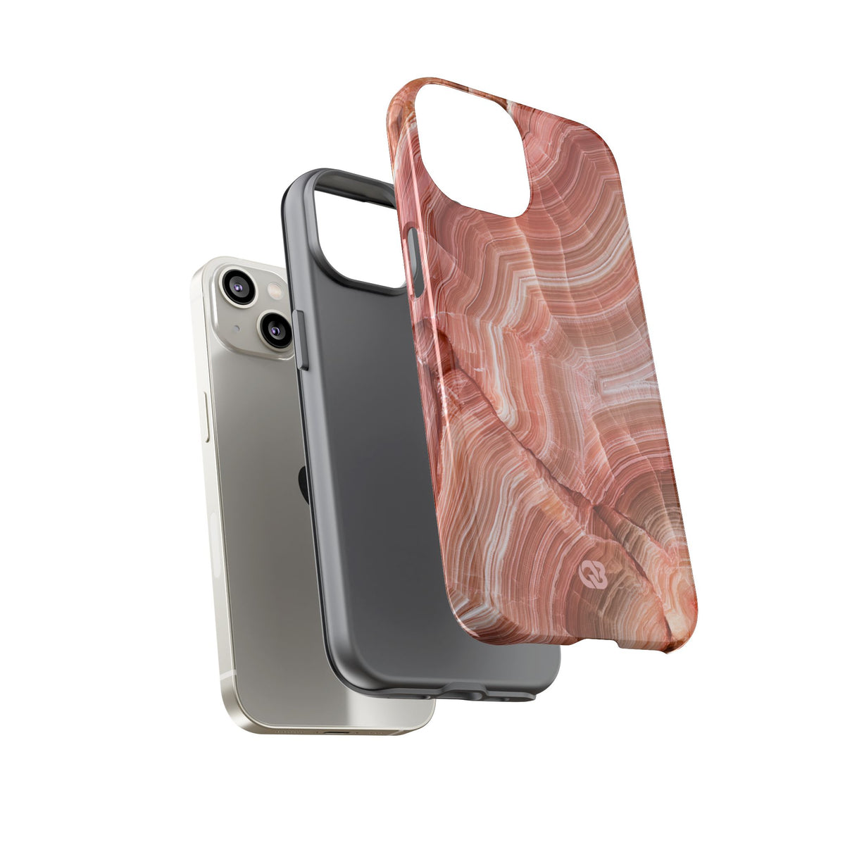 Blushing Rose Strata · Tough Phone Case for iPhone · Pink