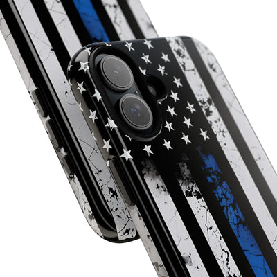 Gritty Cobalt Flag · Tough Phone Case for iPhone