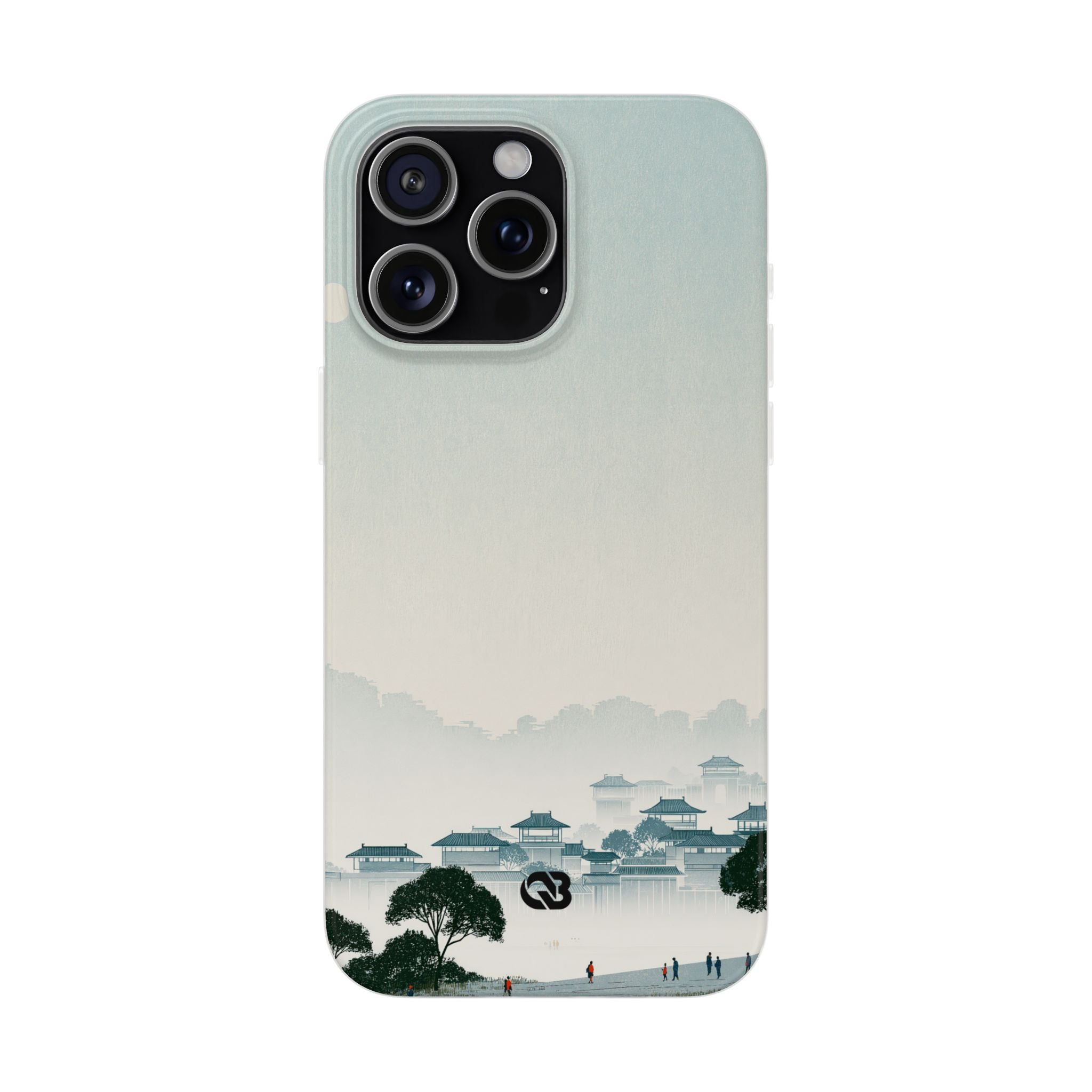 Blue Lite Phone Case for iPhone - Mist Valley Pagoda