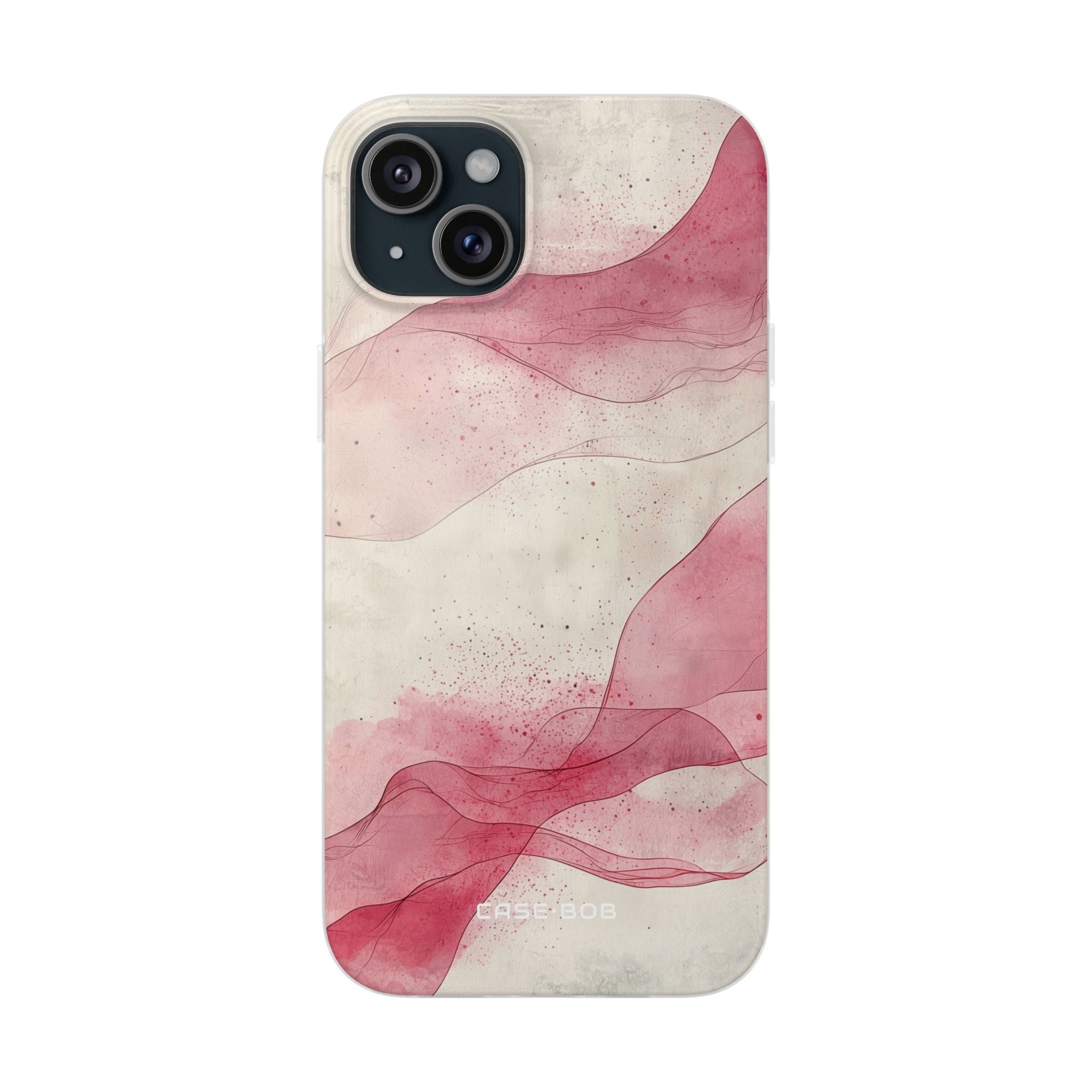Crimson Waves iPhone 15 Plus Case - Soft