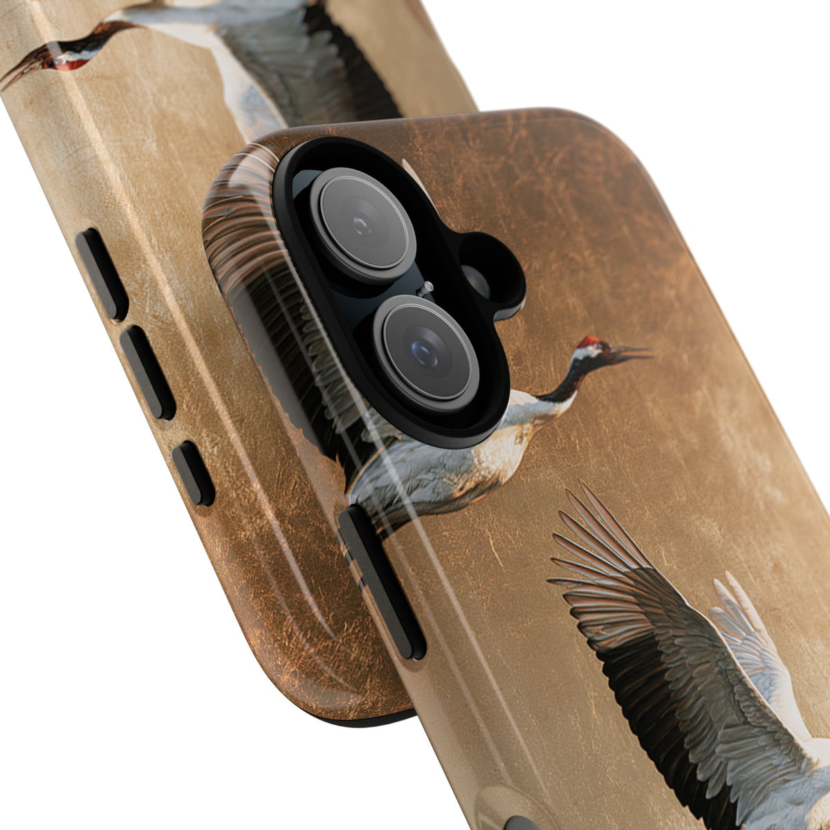 Golden Crane Flight · Tough Phone Case for iPhone · Gold