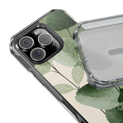 Green Impact MagSafe Phone Case for iPhone - Sage Leaf Skeletals
