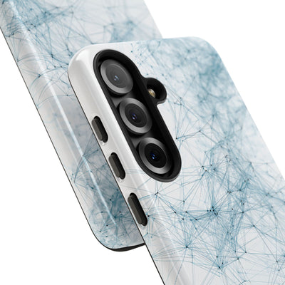 Blue Tough Phone Case for Samsung - Glacial Neural Web