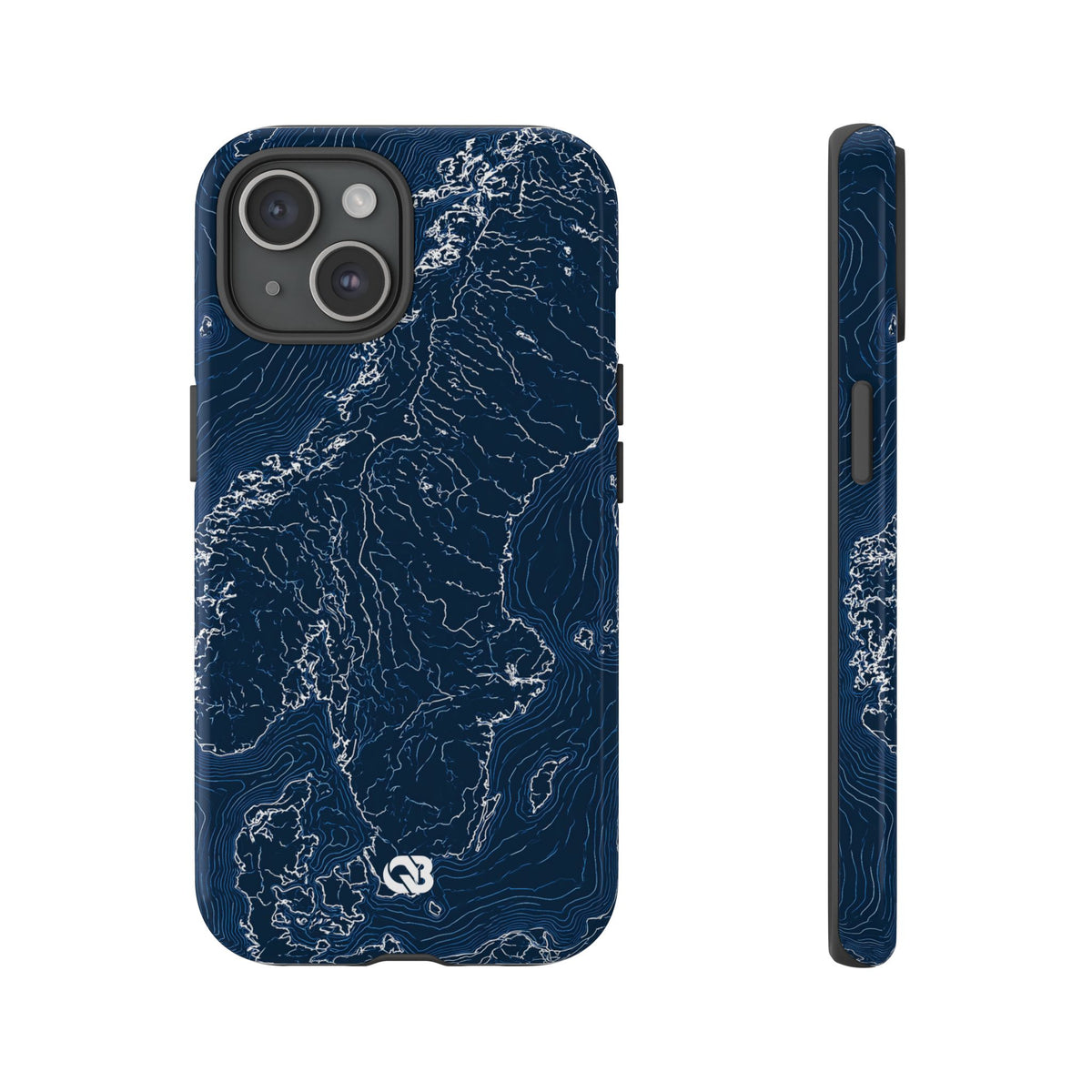 Nordic Contour Chart · Tough Phone Case for iPhone · Blue