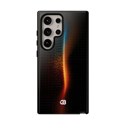 Luminous Refraction Grid · Tough Phone Case for Samsung · Black