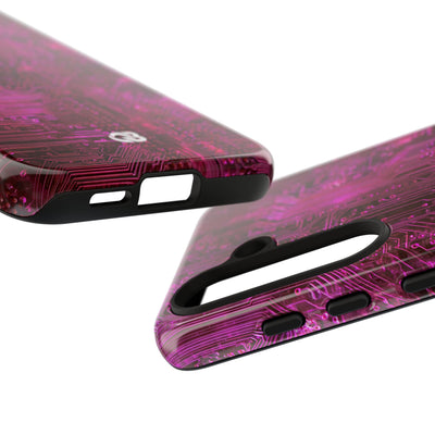 Magenta Circuit Trace · Tough Phone Case for Samsung · Pink