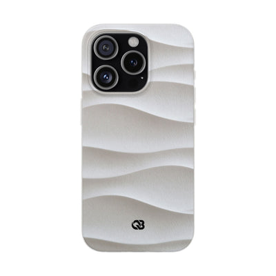 White Lite Phone Case for iPhone - Arctic Flow Ridges