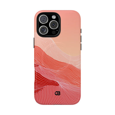 Red Tough 2.0 Magsafe Phone Case for iPhone - Crimson Ridge Contour