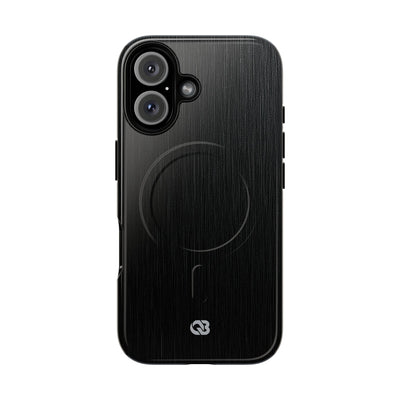 Obsidian Brushed Steel · Tough 2.0 Magnetic Phone Case for iPhone · Black