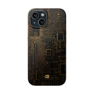Gold Lite Phone Case for iPhone - Amber Core Mainframe
