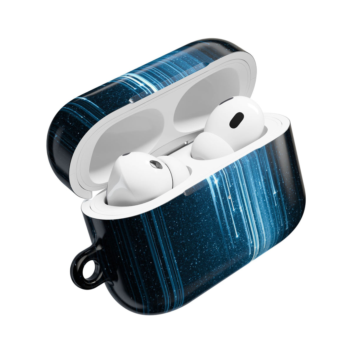 Nocturnal Cascade · Hard Case for AirPods & AirPods Pro · Black