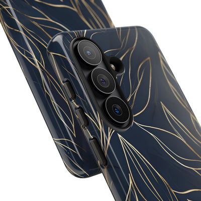 Gilded Navy Foliage · Tough Etui na telefon dla Samsung