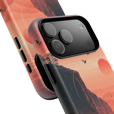 Orange Tough 2.0 Magnetic Phone Case for iPhone - Crimson Ridge Flight