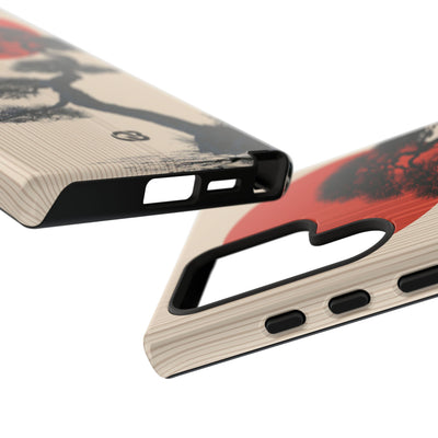 Beige Tough Phone Case for Samsung - Kyoto Crimson Pine