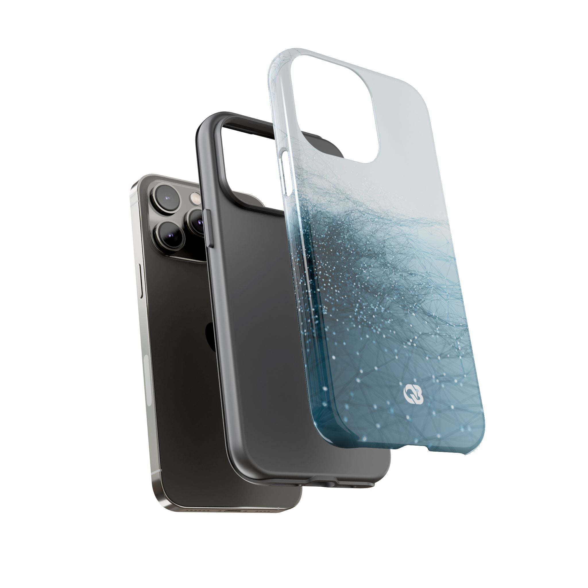 Teal Tough Phone Case for iPhone - Arctic Pulse Mesh