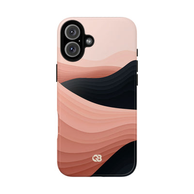 Pink Tough Phone Case for iPhone - Dune Shadow Layers