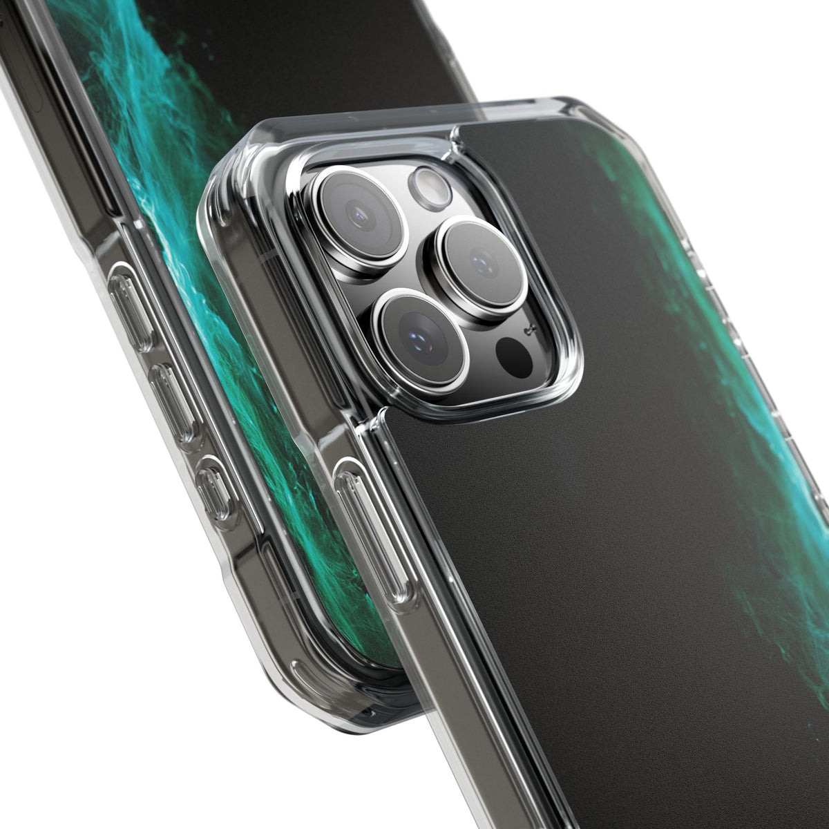 Luminous Plume · Clear Impact Magnetic Phone Case for iPhone · Teal