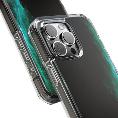 Luminous Plume · Clear Impact Magnetic Phone Case for iPhone · Teal