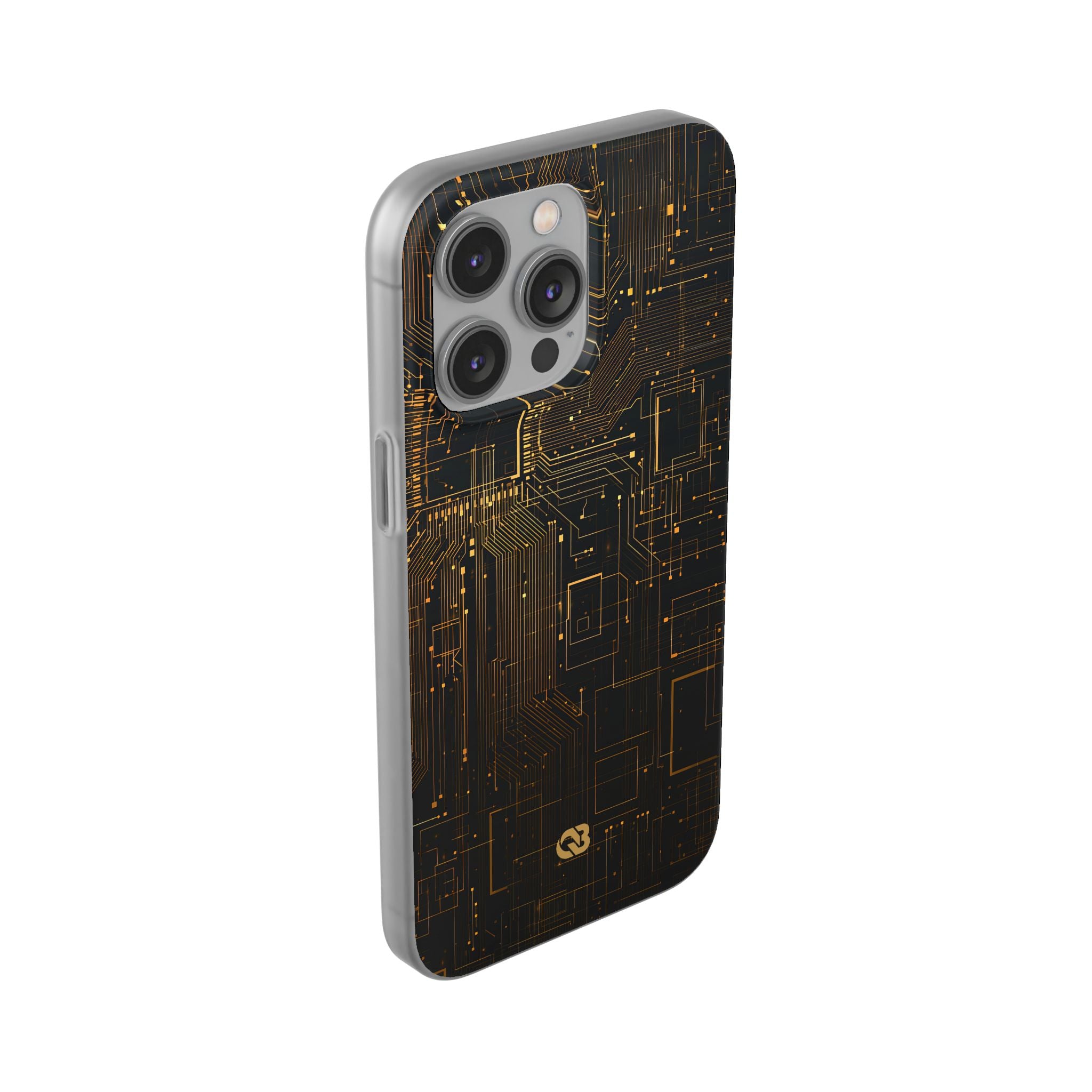 Gold Lite Phone Case for iPhone - Amber Core Mainframe