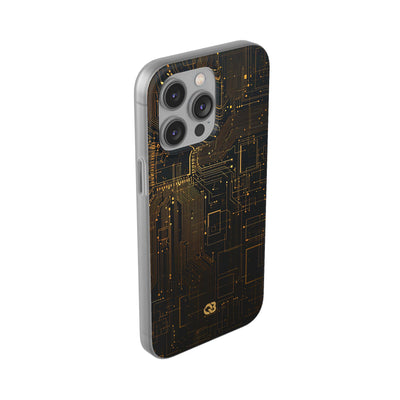 Gold Lite Phone Case for iPhone - Amber Core Mainframe