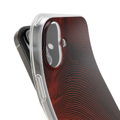 Red Lite Phone Case for iPhone - Terracotta Nerve Map