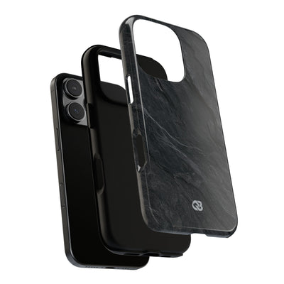 Black Tough Phone Case for iPhone - Midnight Slate Ridge