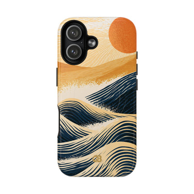 Blue Tough 2.0 Magsafe Phone Case for iPhone - Kyoto Cresting Tide