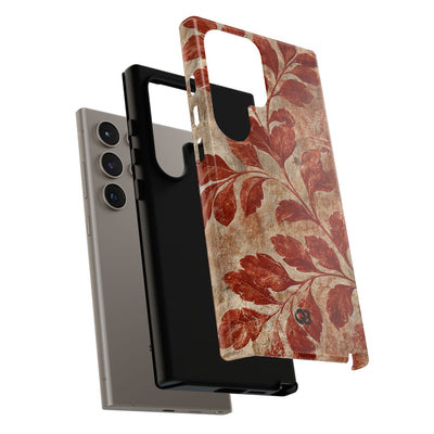 Terracotta Botanical Fresco · Tough Phone Case for Samsung · Red