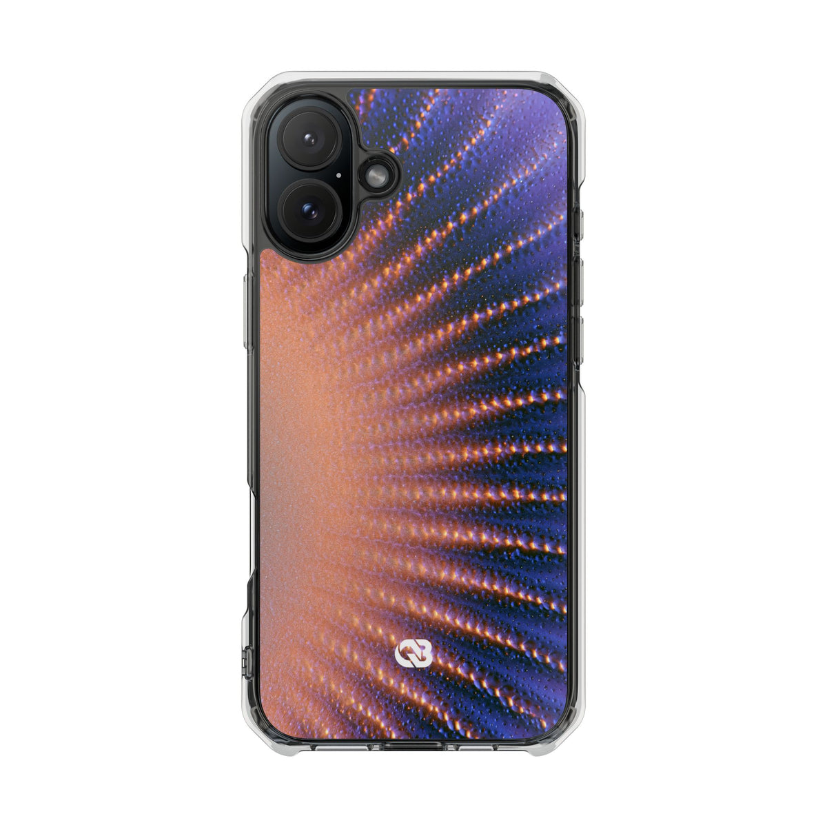 Luminous Aura Burst · Clear Impact Magnetic Phone Case for iPhone · Blue