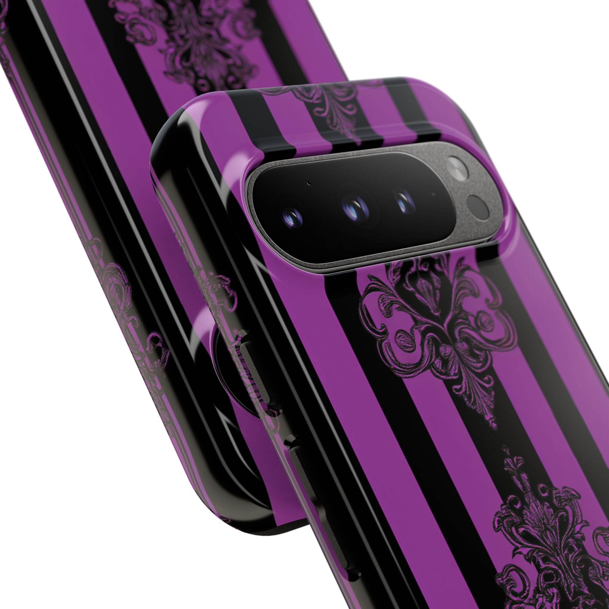 Damask Elegance Lilla Google Pixel 9 Pro Cover - Tough