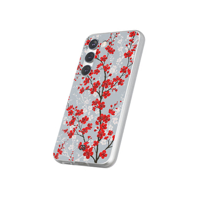 Grey Lite Phone Case for Samsung - Crimson Sakura Slate
