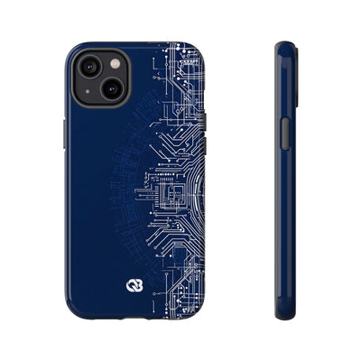 Blue Tough Phone Case for iPhone - Cobalt Circuit Logic