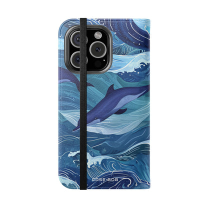 Dolphin Wave Dance - iPhone 16 Pro Case - Lompakko