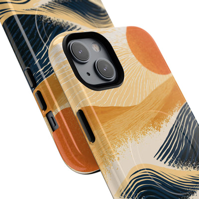 Blue Tough 2.0 Magsafe Phone Case for iPhone - Kyoto Cresting Tide