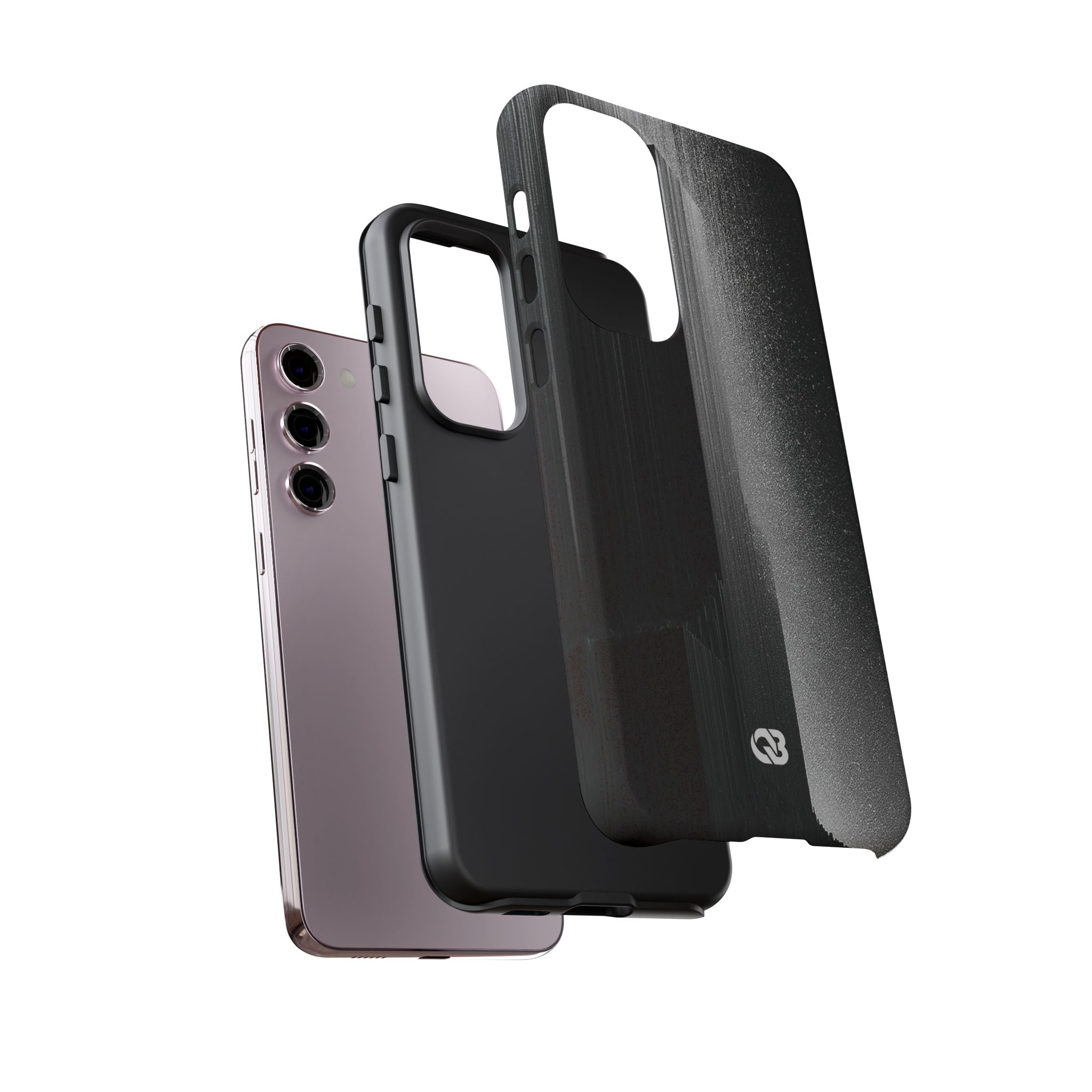 Black Tough Phone Case for Samsung - Brutalist Pixel Monolith