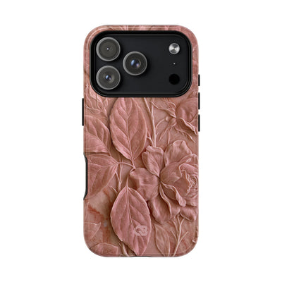 Blush Rose Relief · Tough 2.0 Magnetic Phone Case for iPhone · Pink