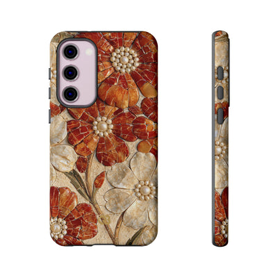 Carnelian Pearl Bloom · Tough Phone Case for Samsung · Orange