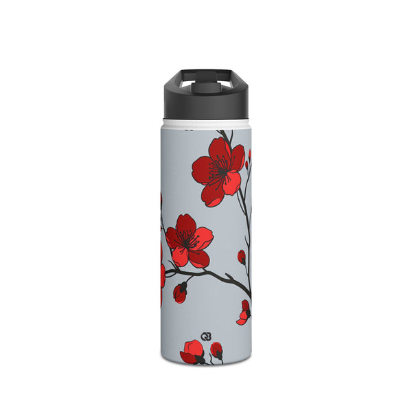 Scarlet Plum Blossom · Insulated Water Bottle · Red