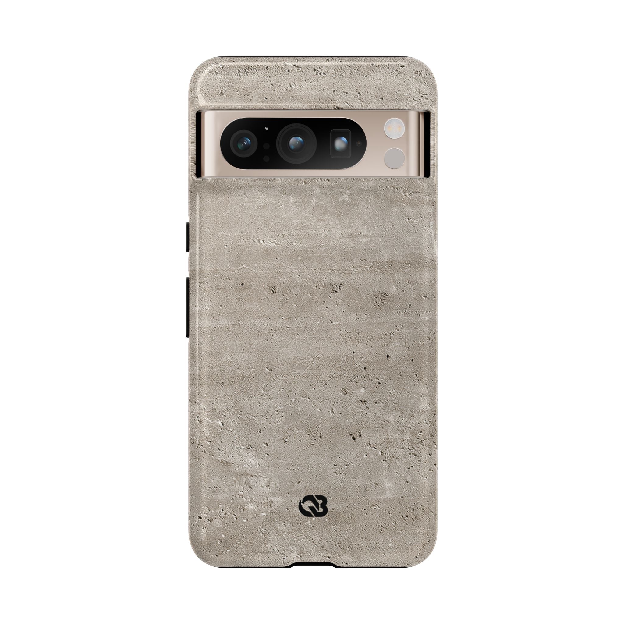 Grey Tough Phone Case for Google Pixel - Brutalist Stone Grit